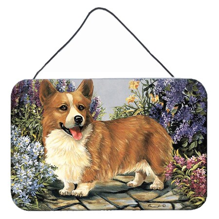 Carolines Treasures 8 x 12 in. Corgi Garden Georgi Wall or Door Hanging Prints PPP3258DS812